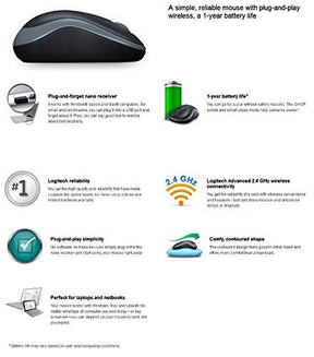 Logitech B175 / Optical Tracking, 12-Months Battery Life, Ambidextrous Wireless Optical Mouse