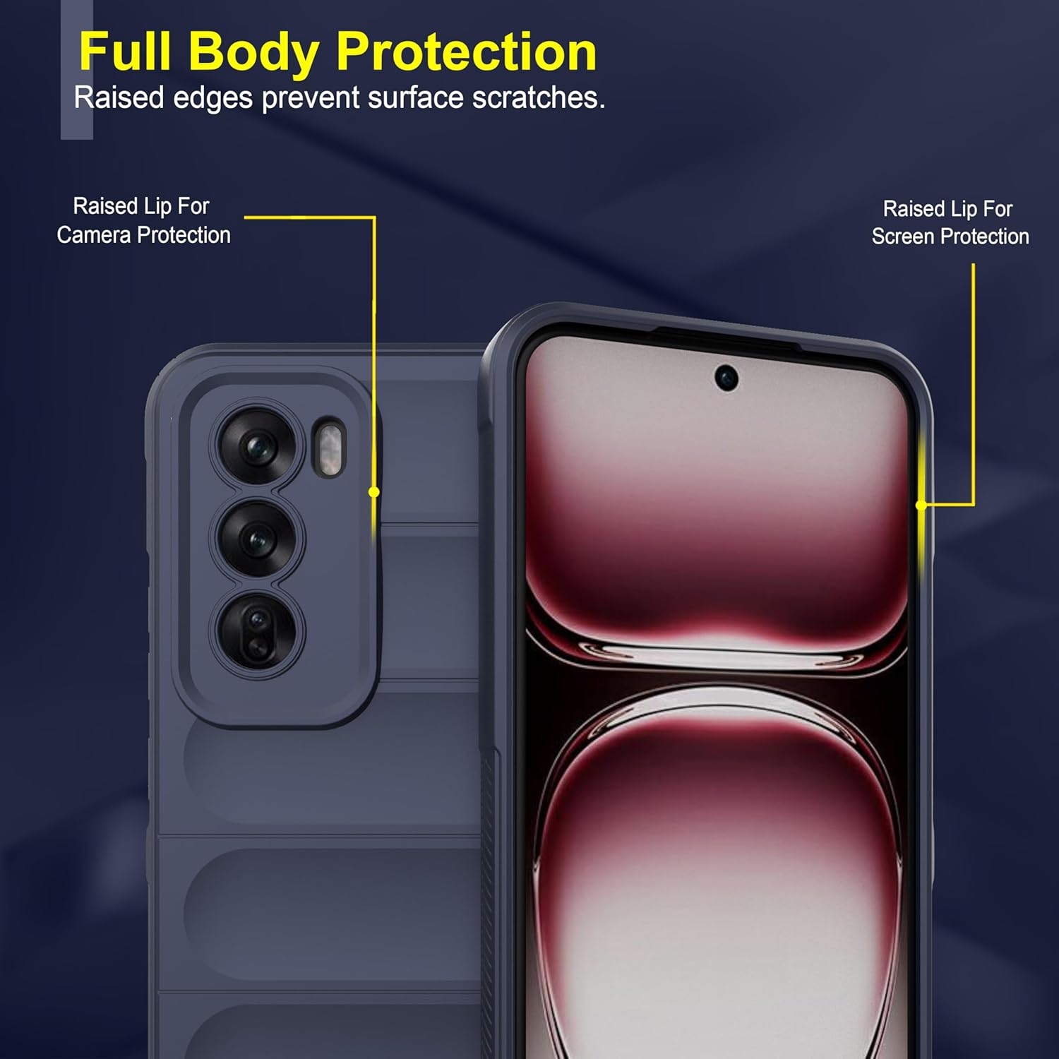 Protect Back Case Cover for Oppo Reno 12 Pro 5G | Compatible for Oppo Reno 12 Pro 5G Back Cover | Liquid Silicon Case