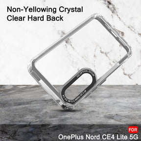 Protect Hybrid Shockproof OnePlus Nord CE 4 Lite 5G Back Cover Case | Stylish Camera Border | Plated Buttons | Crystal Clear Hard Back Case
