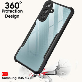 Protect Shockproof Crystal Clear Back Cover Case for Samsung Galaxy M35 5G | 360 Degree Protection | Protective Design | Transparent Back Cover Case