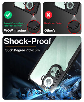 Protect Shock Proof Clear Back Case Mobile Cover for Oppo Reno 11 5G (Hard | Hybrid PC + TPU | Full Armour Device & Camera Protection