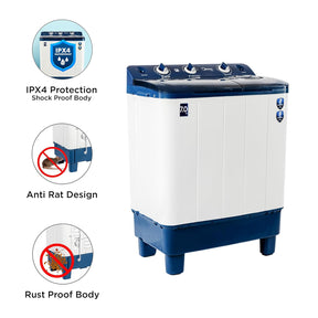 Midea 7 KG Semi Automatic Top Loading Washing Machine