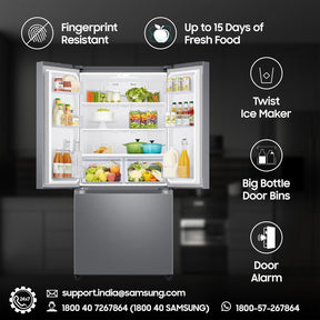 Samsung 550 L, Convertible, Digital Inverter, Frost Free French Door Refrigerator