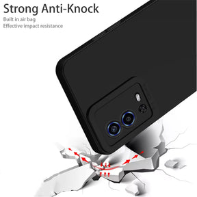 Protect Oppo A55 Back Cover Soft Matte Liquid Silicone TPU | Camera Protection | Shockproof Slim Back Case