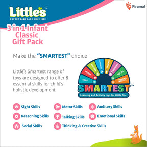 Little's 3 in 1 Infant Classic Gift Pack I Activity & Learning Toys for Babies I Multicolour I Infant & Preschool Toys