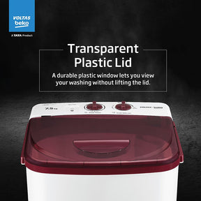 Voltas Beko, A Tata Product 7.5 kg Semi-automatic top load washing machine