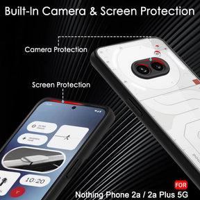 Protect Ultra-Hybrid Shockproof Back Cover Case for Nothing Phone 2a Plus  | Camera Protection Bump | Hard Back Cover for Nothing Phone 2A (PC & TPU, Crystal Clear Back, Black Sides)