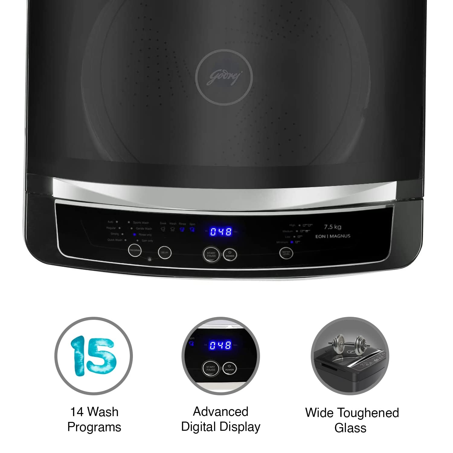 Godrej 7.5 Kg 5 Star In Built Heater With Germshield Technology Fully-Automatic Top Load Washing Machine
