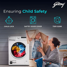 Godrej 7 Kg 5 Star, With AI Tech, I-Sense Technology Fully-Automatic Front Load Washing Machine