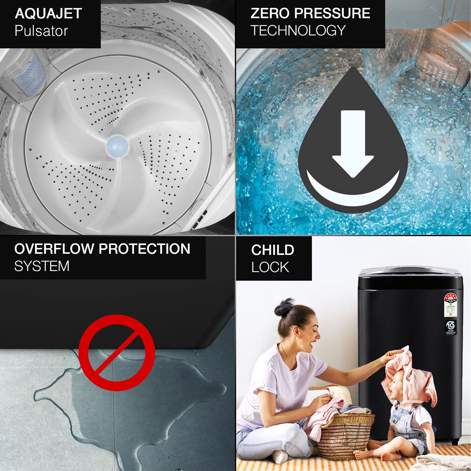 Godrej 7.5 Kg 5 Star In Built Heater With Germshield Technology Fully-Automatic Top Load Washing Machine
