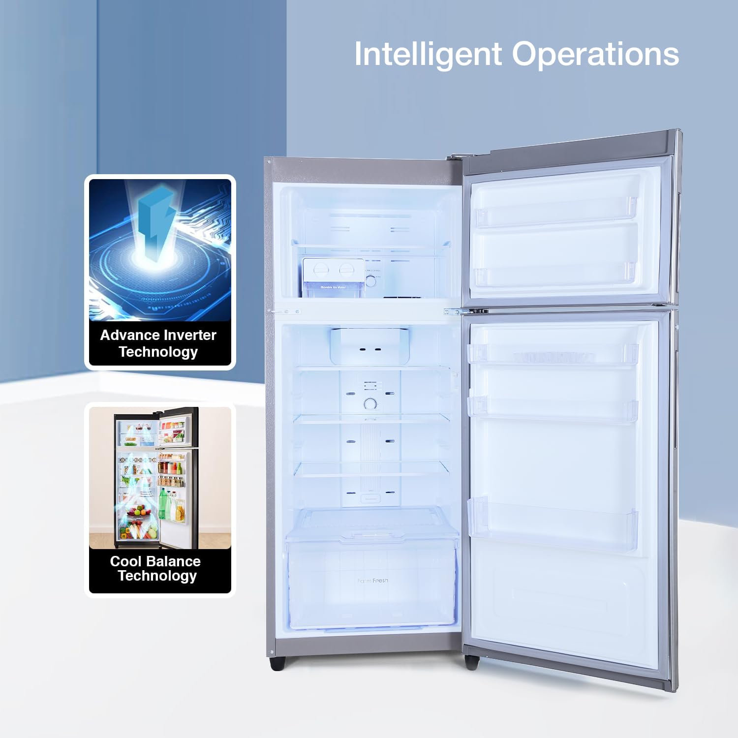 Godrej 223 L 2 Star Nano Shield Technology, Inverter Frost Free Double Door Refrigerator