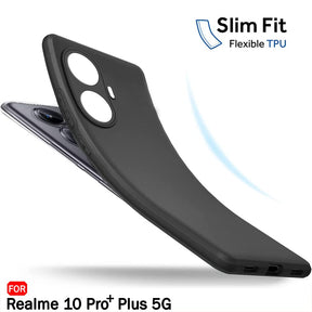 Protect Sleek Back Cover Case for Realme 10 Pro Plus 5G | Slim Fit Protective Design | Ultra Matte Finish | Camera Protection Bump | Soft Silicon Back Case