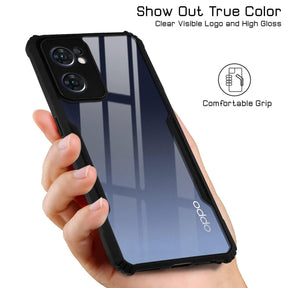 Protect Cover Case for Oppo Reno7 5G | Reno 7 5G (Shockproof with Polycarbonate Clear Panel