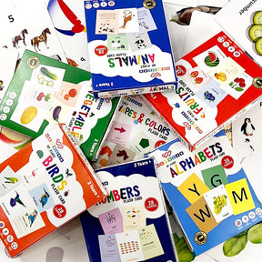 Wembley Flash Card for Babies 0 to 6 Months Old Boy Girls Infant Early Learning Educational Montessori Toys Birthday Gift for 1 2 3 4 Years Kids Activity Toys - Set of 196 Cards