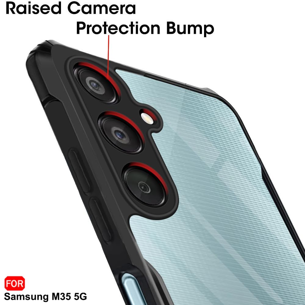 Protect Shockproof Crystal Clear Back Cover Case for Samsung Galaxy M35 5G | 360 Degree Protection | Protective Design | Transparent Back Cover Case