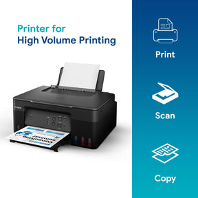 Canon PIXMA MegaTank/Ink Efficient G2730 Multi-function Color Ink Tank Printer with Black (70 ml) & Color (40 ml)  (4 Ink Bottles Included)