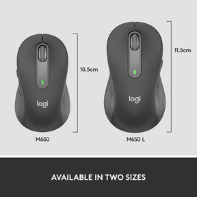 Logitech M650 Silent -Small to Medium Sized Hands Wireless Optical Mouse