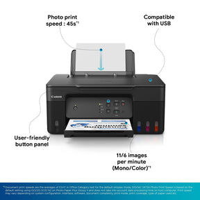 Canon PIXMA MegaTank/Ink Efficient G2730 Multi-function Color Ink Tank Printer with Black (70 ml) & Color (40 ml)  (4 Ink Bottles Included)