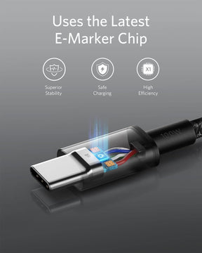 Anker 313 USB C to USB C Cable (6ft 100W), USB 2.0 Type C Charging Cable Fast Charge Data Cable