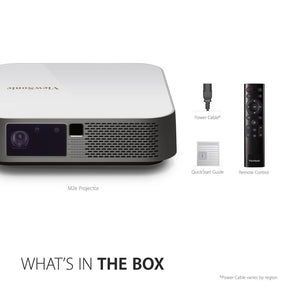 ViewSonic M2e (1000 lm) Portable with 1920X1080p Resolution, 100'' Maximum Display, Auto Focus+ WiFi+ Bluetooth+6W Harman Kardon Speaker, Bluetooth ,HDMI, USB Type-C Connectivity LED Projector