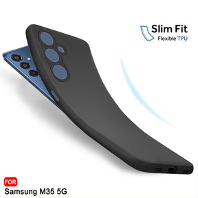 Protect Sleek Back Cover Case for Samsung Galaxy M35 5G | Slim Fit Protective Design | Ultra Matte Finish | Camera Protection Bump | Soft Silicon Back Cover
