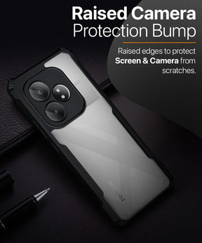 Protect Shock Proof Clear Protective Back Case for Realme GT 6T 5G | Realme GT 6 - AirEDGE Technology | 360 Degree Camera Protection | Transparent Hybrid Back Case Mobile Cover