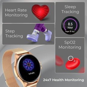 beatXP Nuke 1.32'' Super AMOLED Display, Bluetooth Calling with Health Tracking & IP67 Smartwatch