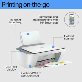 HP DeskJet Ink Advantage 2776 Multi-function WiFi Color Inkjet Printer with Voice Activated Printing Google Assistant and Alexa with Copy, Scan, Bluetooth, USB, Simple setup with HP Smart App, Ideal for Home  (Ink Cartridge)