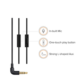Mi Earphones with Mic, Ultra Deep Bass & Metal Sound Chamber Wired Earphone