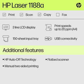 HP MFP 1188A Multi-function Monochrome Laser Printer  (Toner Cartridge, 4 Ink Bottles Included)