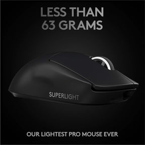 Logitech G PRO X Superlight / Hero 25K Sensor, Adj DPI 25.6K DPI, 5 Programmable Buttons Wireless Optical Gaming Mouse