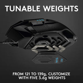 Logitech G502 Hero / Hero 25K Sensor, Adj DPI Upto 25600, RGB, 11 Programmable Buttons Wired Optical Gaming Mouse