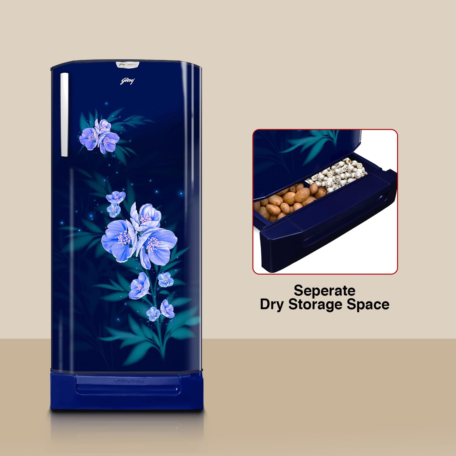 Godrej 180 L 5 Star Turbo Cooling Technology, 24 Days Farm Freshness Direct Cool Single Door Refrigerator