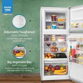 Voltas Beko, A Tata Product 228 L, 2-Star Made in India Double Door Frost Free Refrigerator
