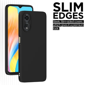 Protect Oppo A38 4G / Oppo A18 4G Back Cover Camera Protection Shockproof Soft Matte Silicone Back Case