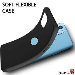 Protect Liquid Silicone Back Cover Case for OnePlus 9R 5G | Soft Micro-Fibre Lining Inside | Camera Protection Bump | Shockproof Back Cover