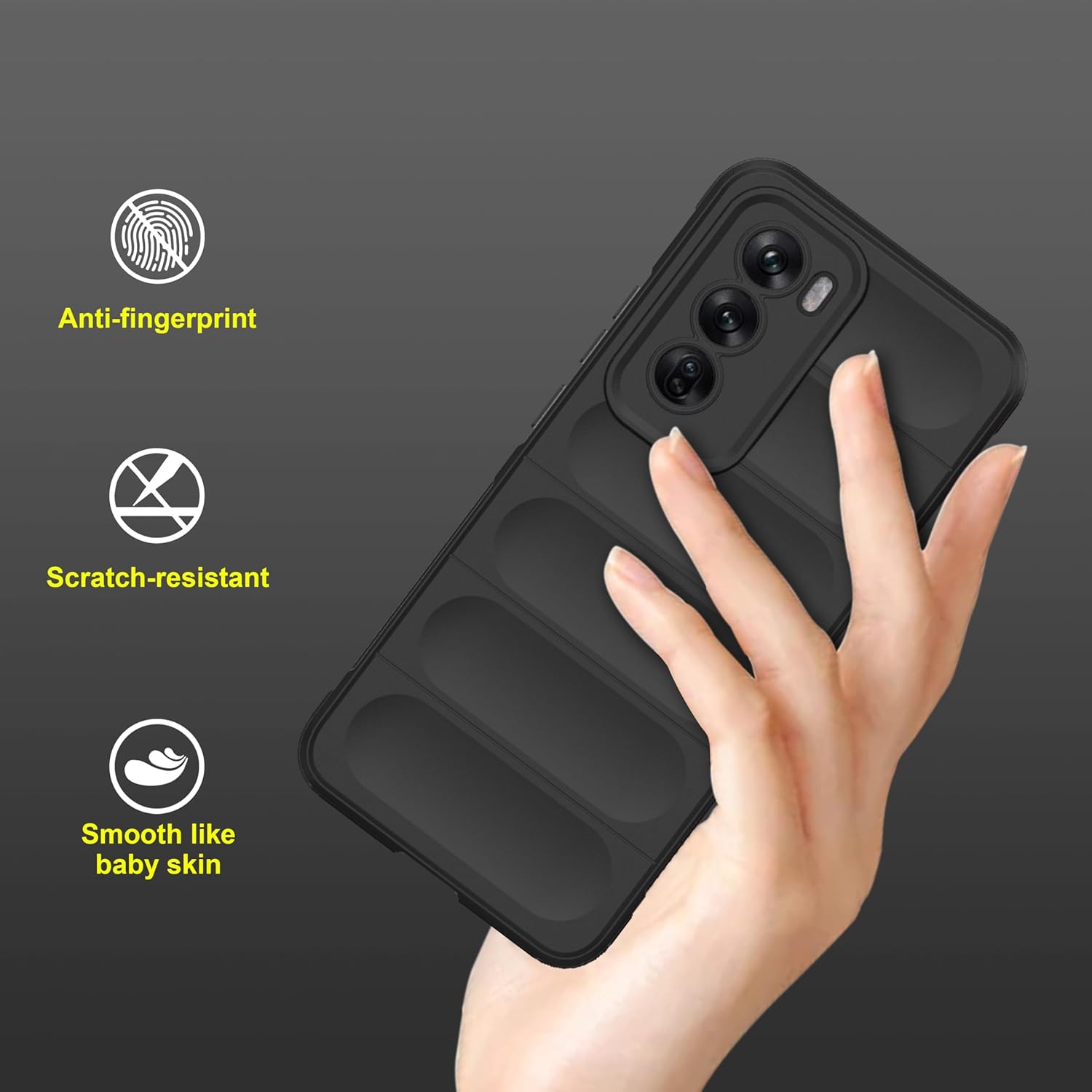 Protect Back Case Cover for Oppo Reno 12 Pro 5G | Compatible for Oppo Reno 12 Pro 5G Back Cover | Liquid Silicon Case