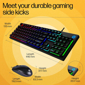 HP KM300F Wired USB Gaming Keyboard and Mouse Combo Set (8AA01AA#ACJ) Wired USB Gaming Keyboard