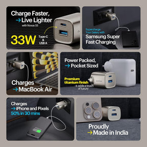 Stuffcool Novus 33W Super Fast GaN Charger