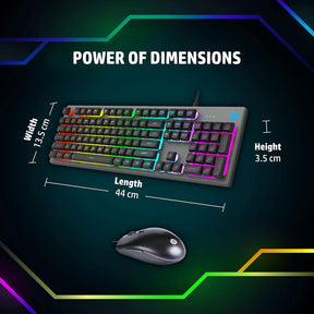 HP KM300F Wired USB Gaming Keyboard and Mouse Combo Set (8AA01AA#ACJ) Wired USB Gaming Keyboard