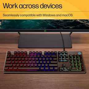 HP KM300F Wired USB Gaming Keyboard and Mouse Combo Set (8AA01AA#ACJ) Wired USB Gaming Keyboard