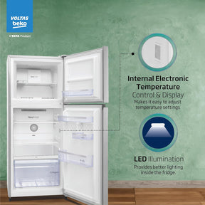 Voltas Beko, A Tata Product 228 L, 2-Star Made in India Double Door Frost Free Refrigerator