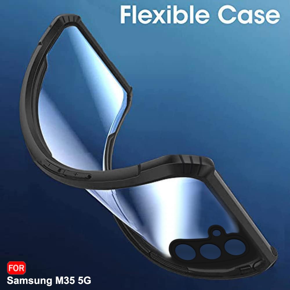 Protect Shockproof Crystal Clear Back Cover Case for Samsung Galaxy M35 5G | 360 Degree Protection | Protective Design | Transparent Back Cover Case