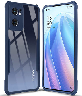 Protect Cover Case for Oppo Reno7 5G | Reno 7 5G (Shockproof with Polycarbonate Clear Panel