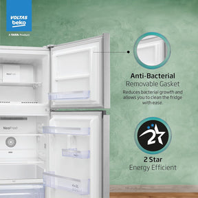 Voltas Beko, A Tata Product 228 L, 2-Star Made in India Double Door Frost Free Refrigerator