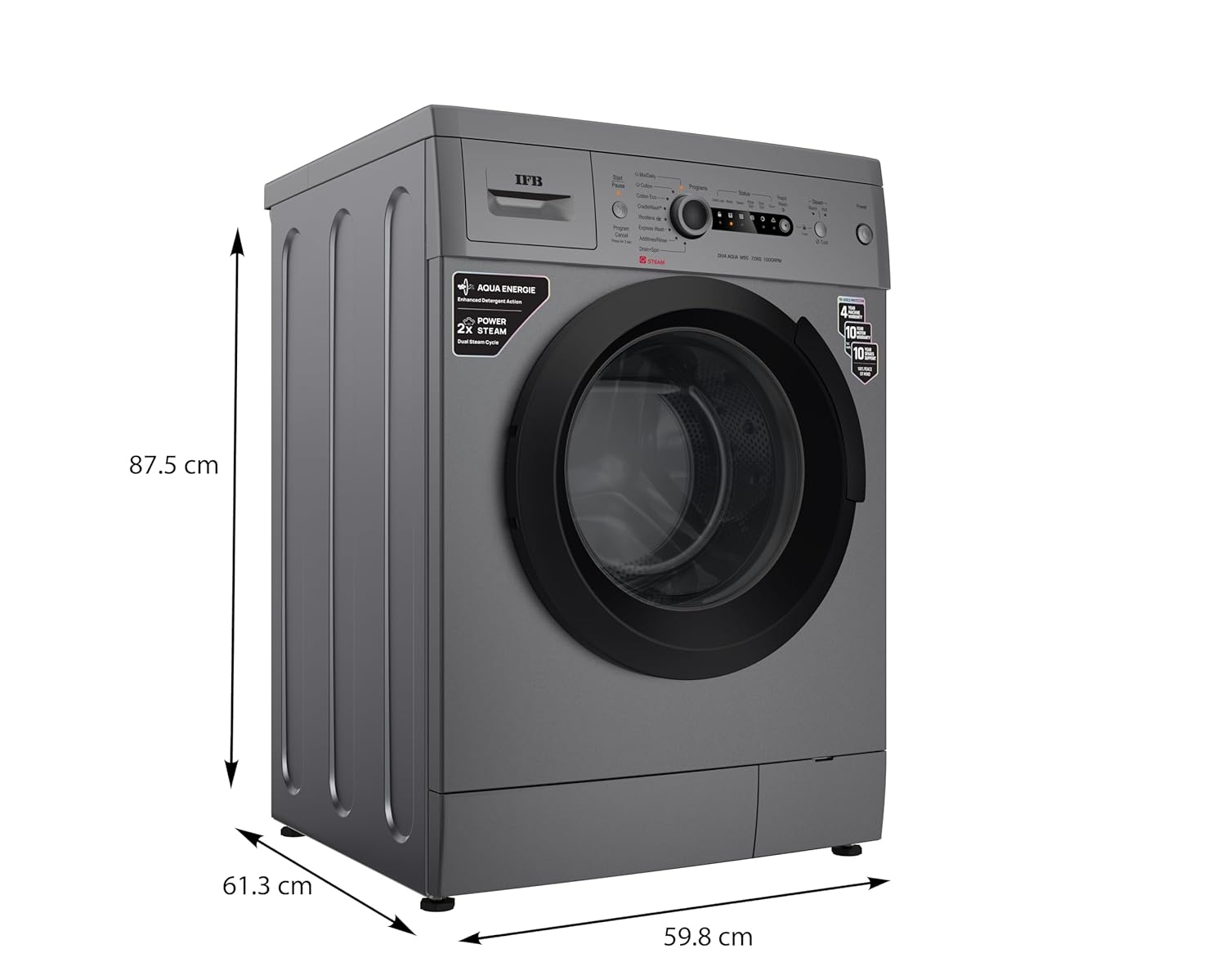 IFB 7 Kg 5 Star with 2X Power Steam, AI Powered, Fully Automatic Front Load Washing Machine