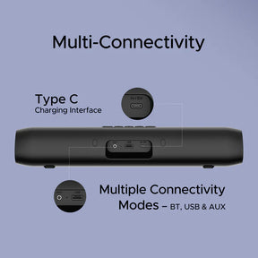 boAt Aavante Bar 520 w/ Dual Passive Radiators,6 HRS Playback & Sleek Design 16 W Bluetooth Soundbar