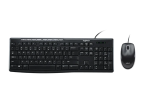 Logitech MK200 Media Wired Keyboard and Mouse Combo Wired USB Desktop Keyboard  (Black)