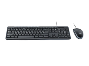 Logitech MK200 Media Wired Keyboard and Mouse Combo Wired USB Desktop Keyboard  (Black)