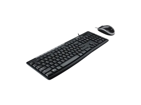 Logitech MK200 Media Wired Keyboard and Mouse Combo Wired USB Desktop Keyboard  (Black)